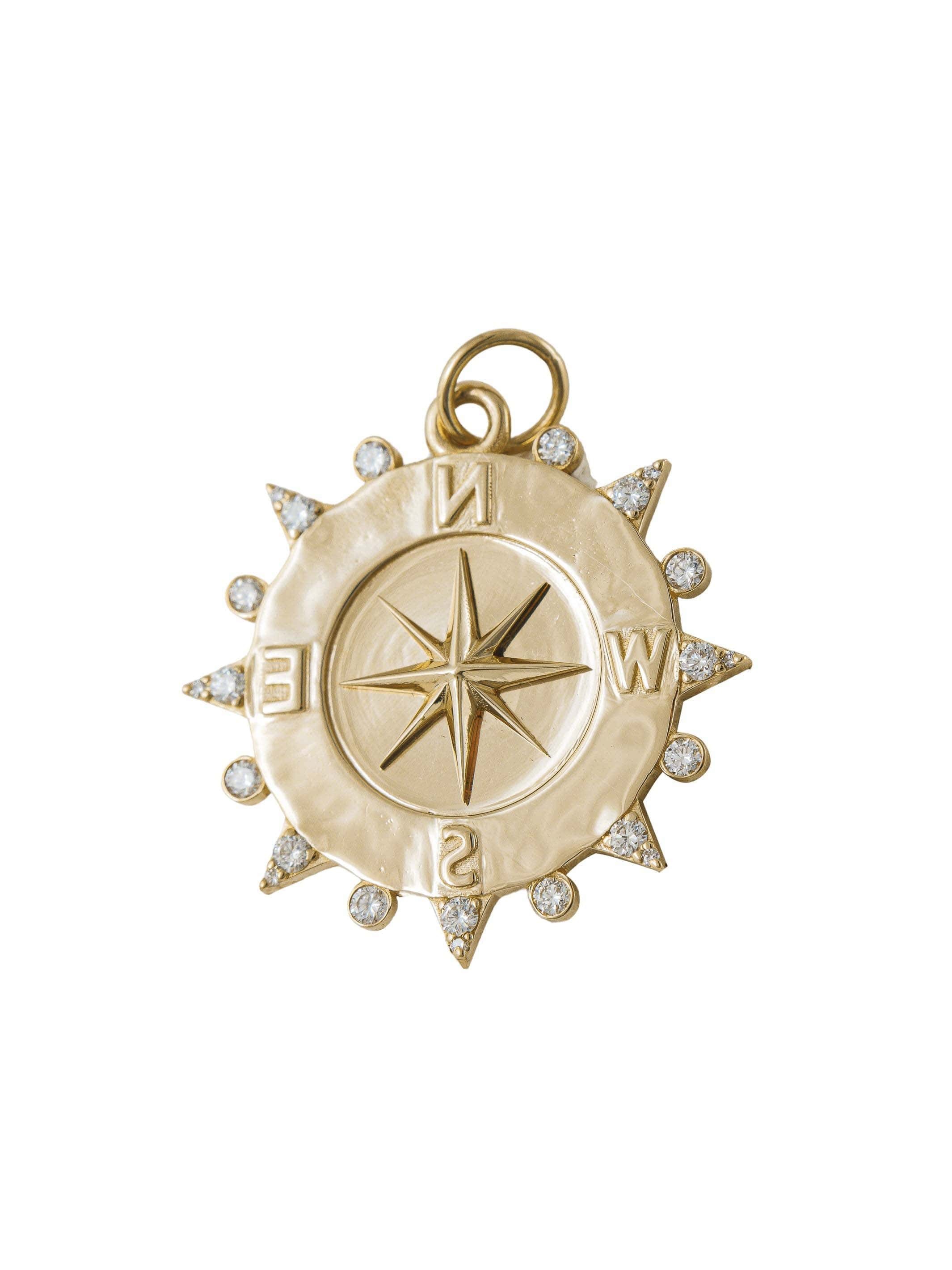 Foundrae “Internal Compass” Pendant Yellow Gold & Diamonds - . Görsel