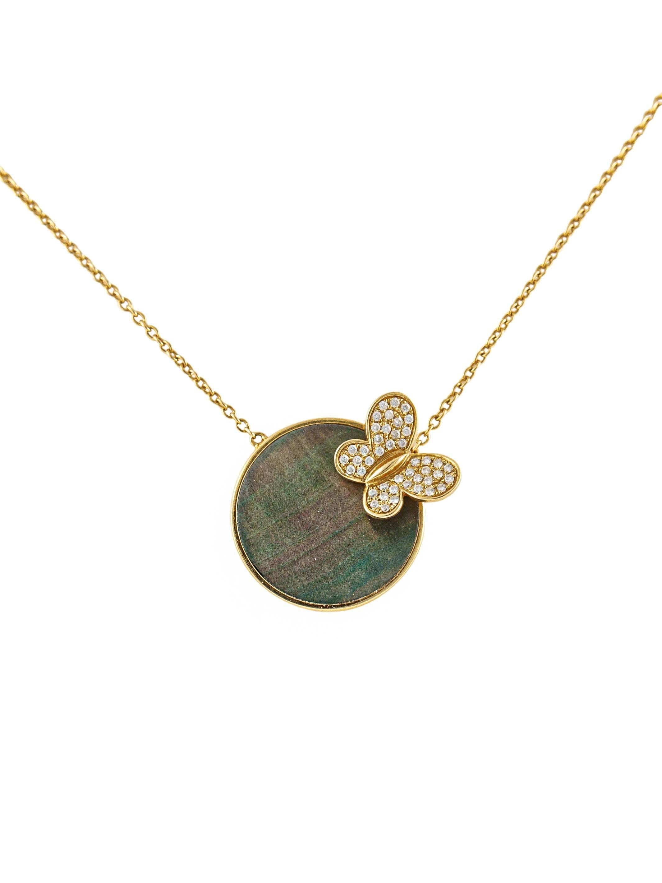 Morganne Bello “Darli” Yellow Gold & Brilliant Necklace - . Görsel