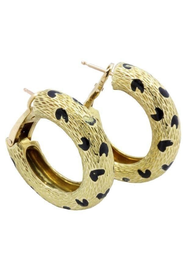 “Feline Shadow” hoop earrings branded Fred - . Görsel
