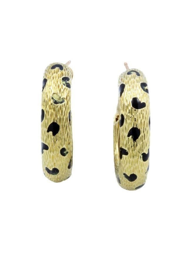 “Feline Shadow” hoop earrings branded Fred - . Görsel
