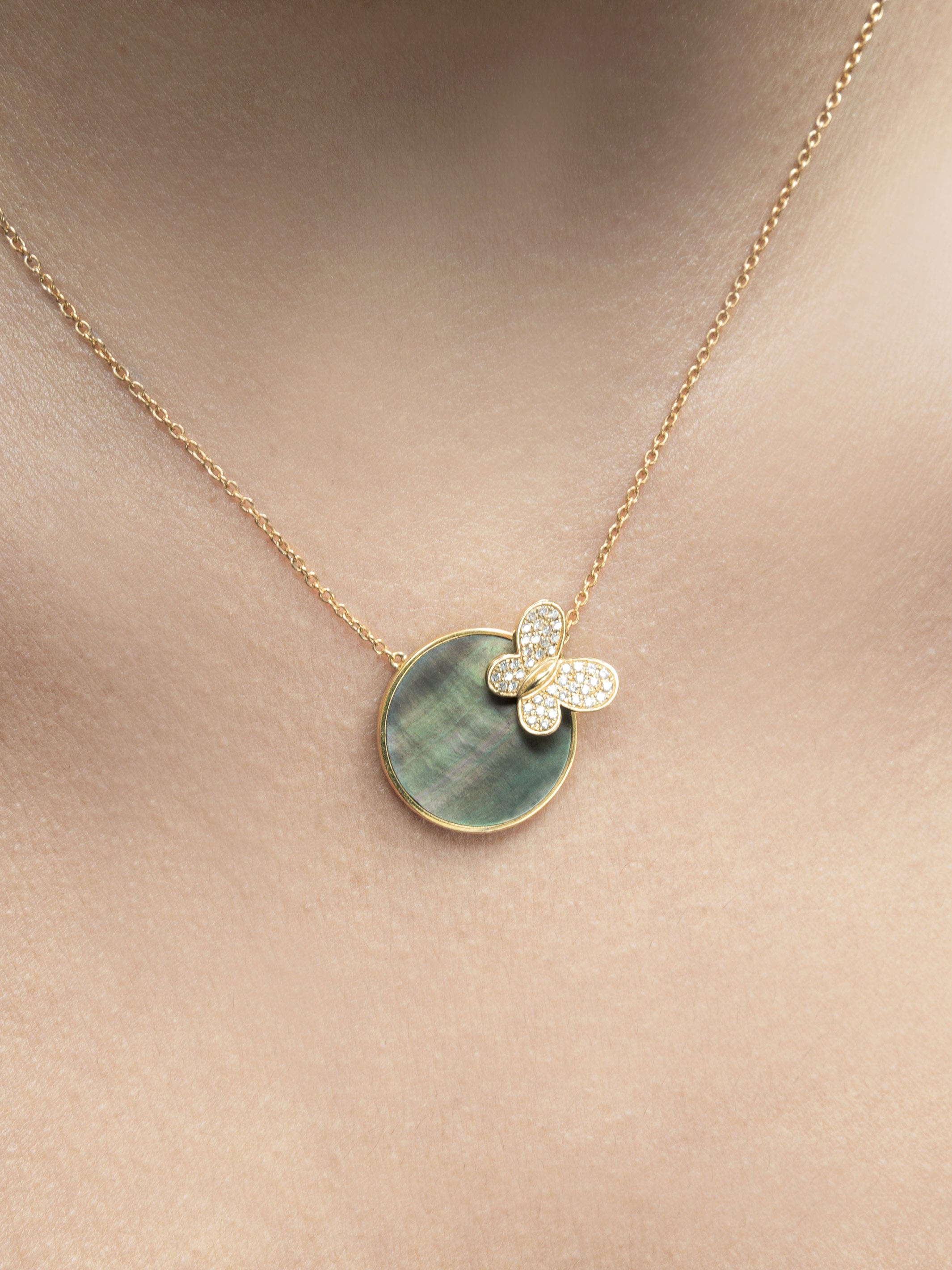 Morganne Bello “Darli” Yellow Gold & Brilliant Necklace - . Görsel