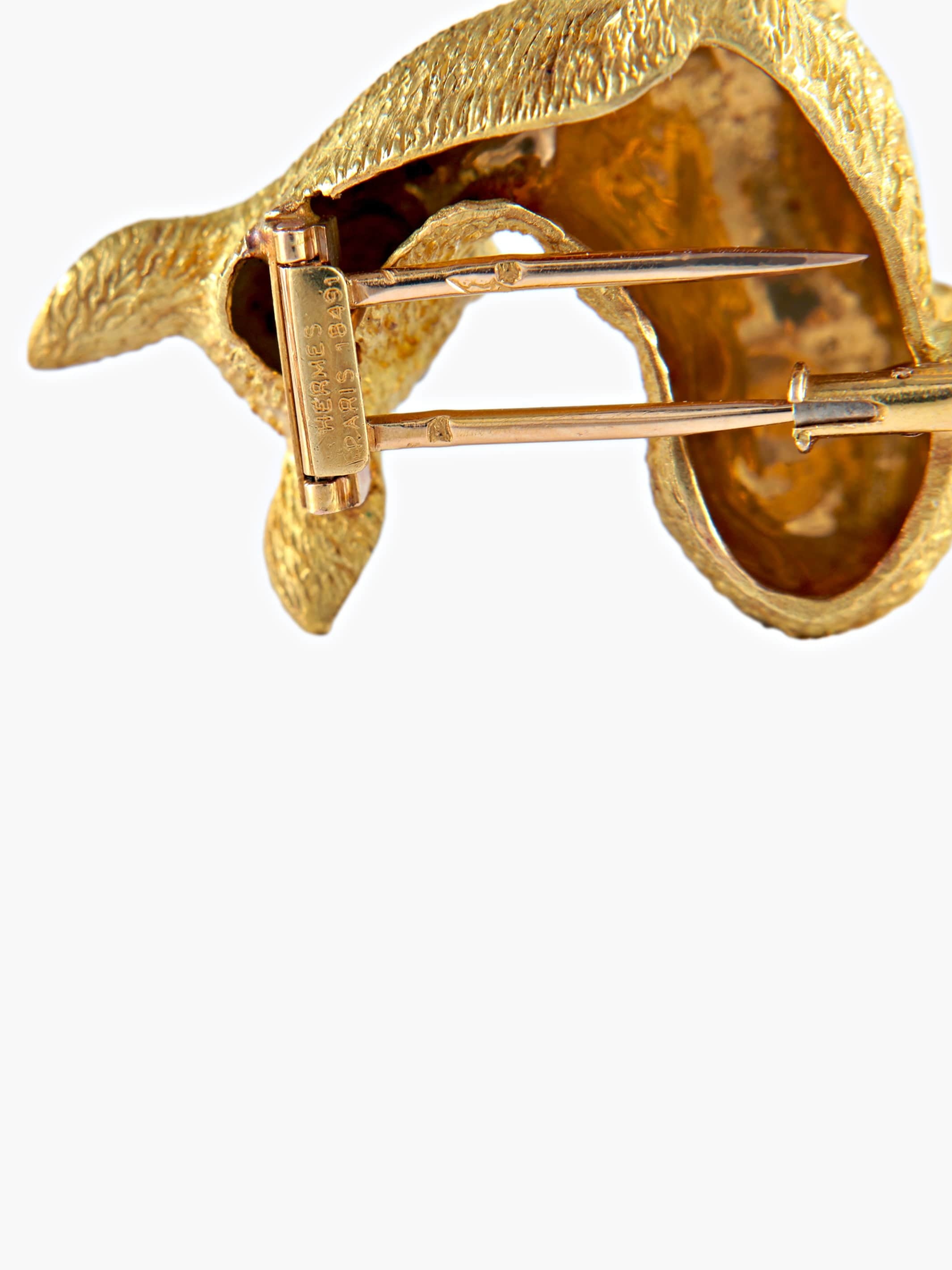 HERMES fawn brooch - . Görsel