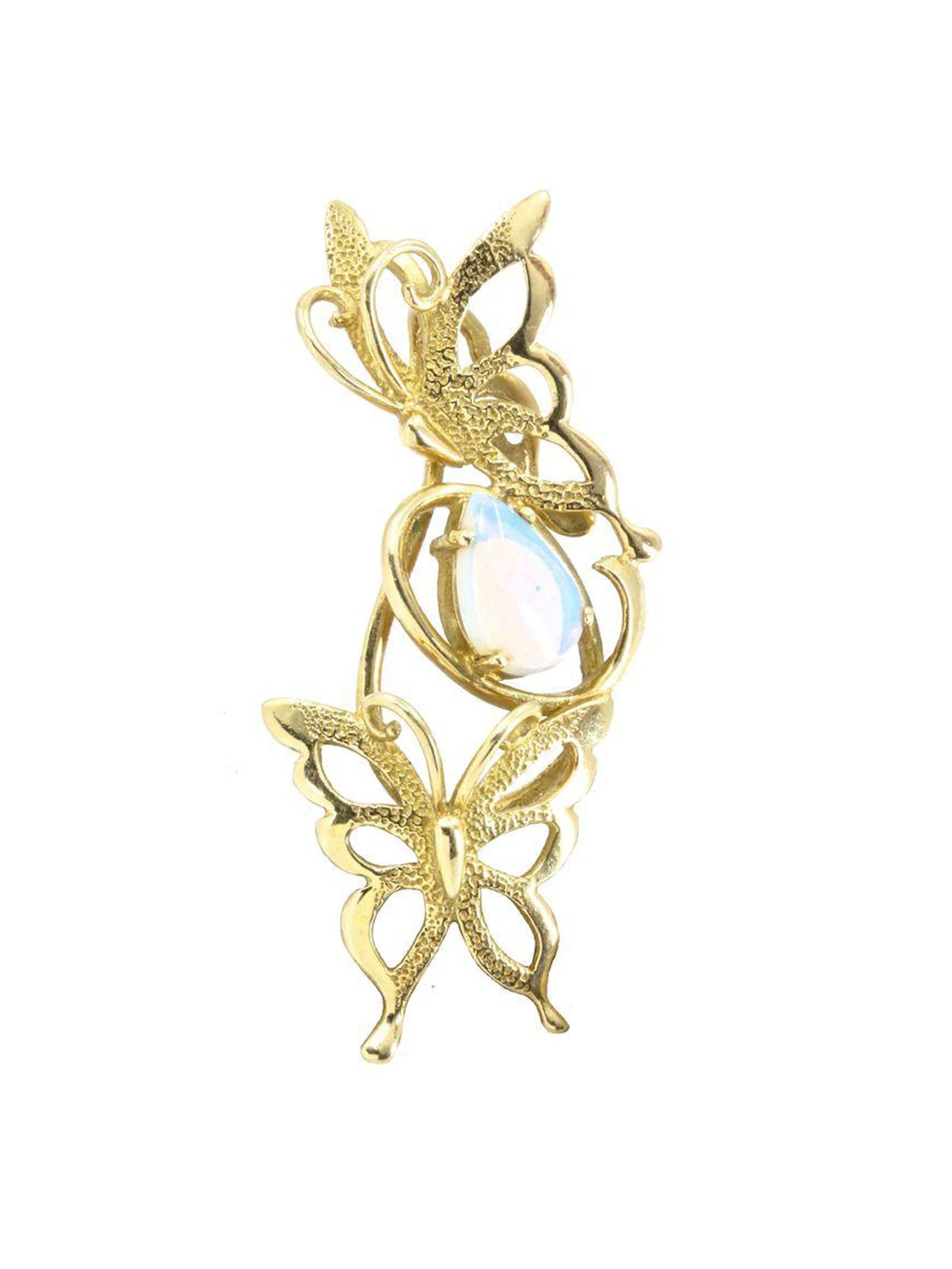 Opal butterfly pendant - . Görsel