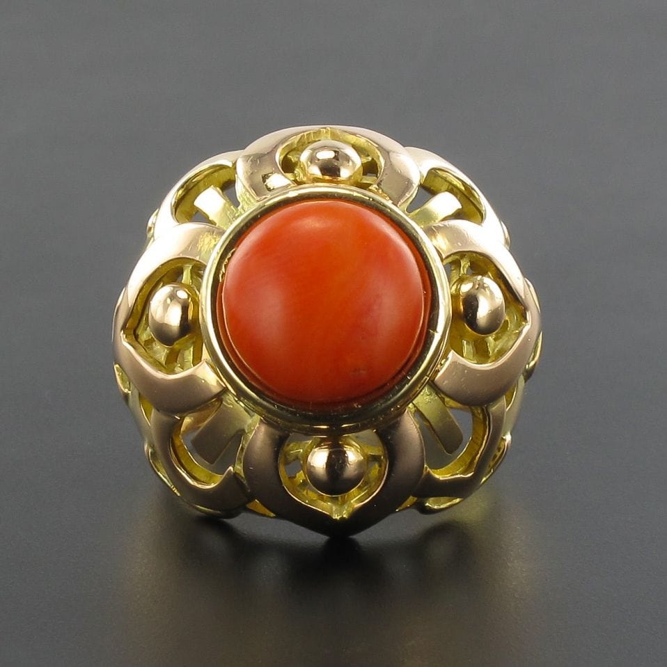 Coral Dome Ring - . Görsel