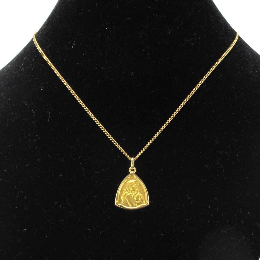 Gold medal of the Virgin and Child - . Görsel