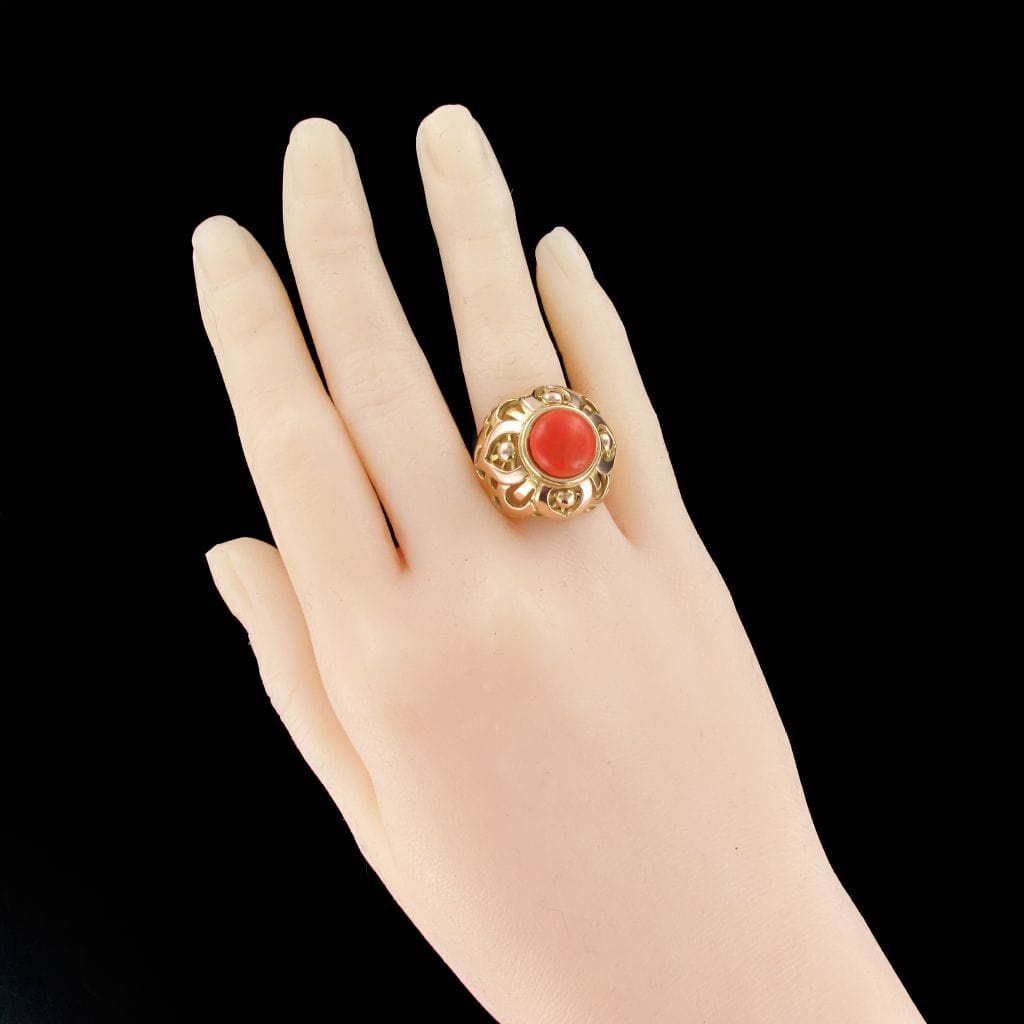 Coral Dome Ring - . Görsel