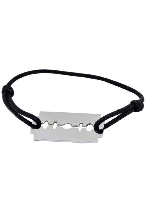 Razor blade cord bracelet - . Görsel