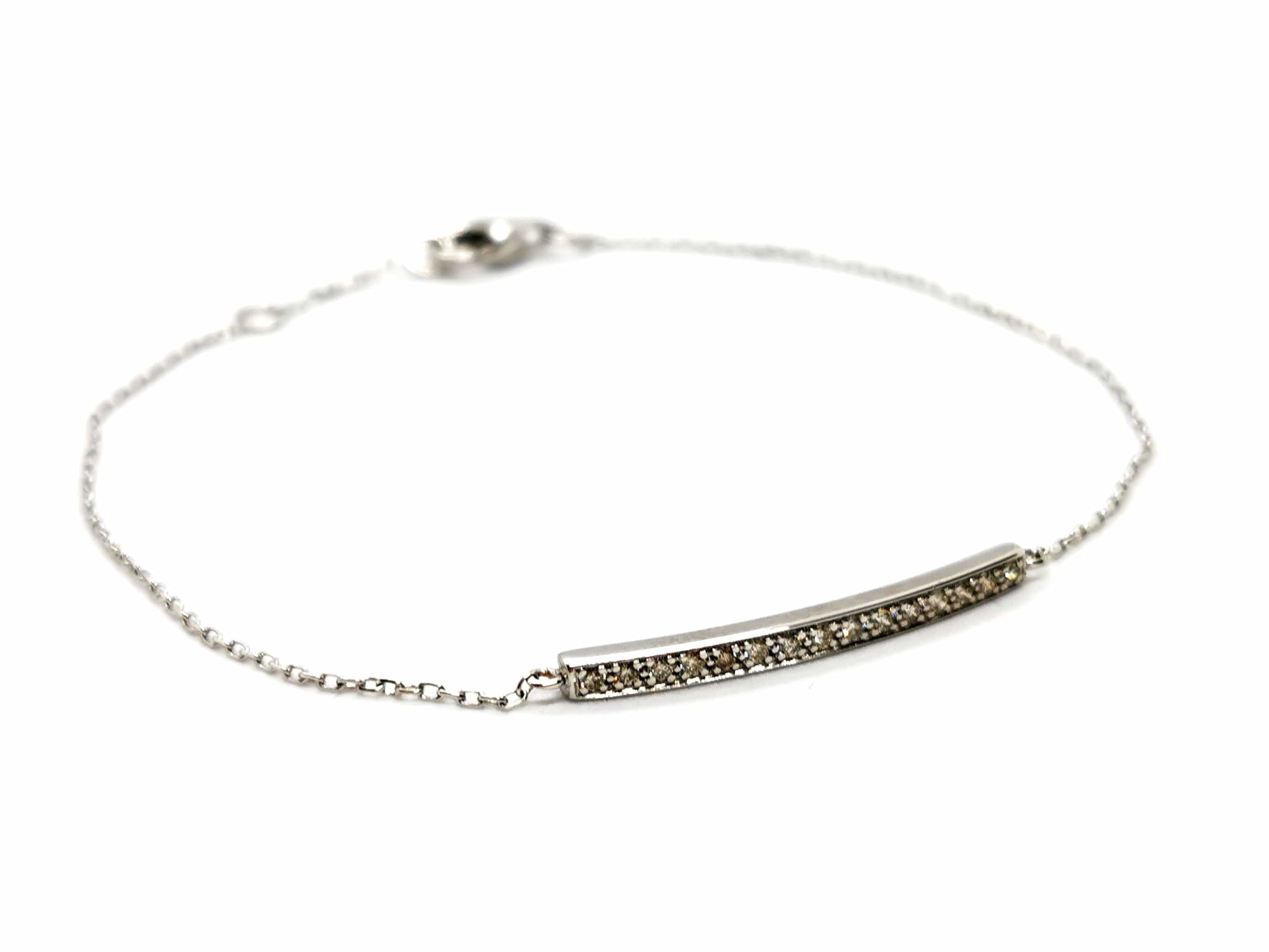 White Gold Diamond Bracelet - . Görsel