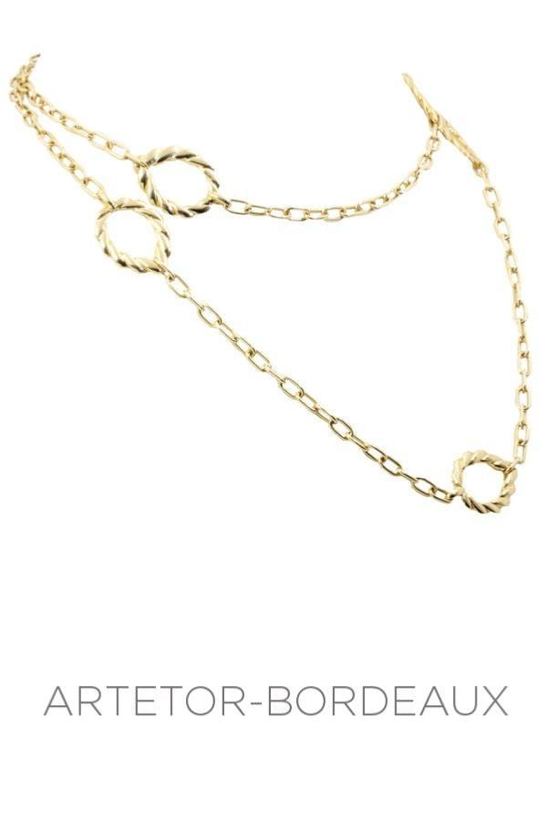 Modern long necklace - . Görsel