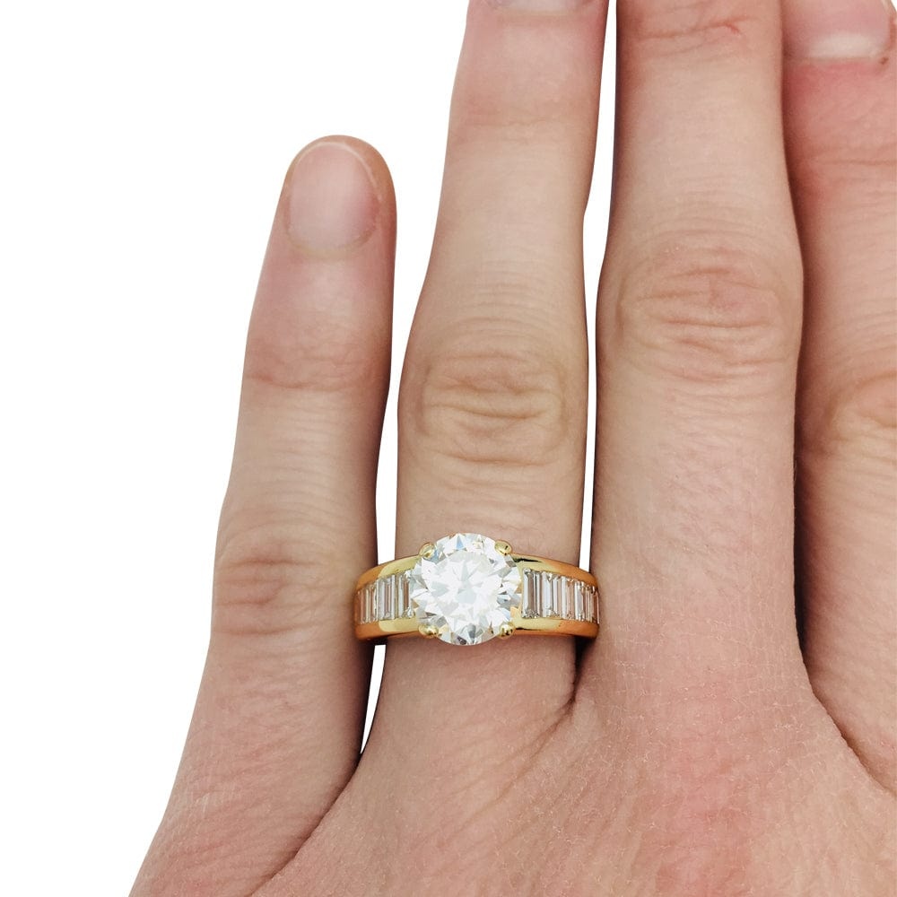 Accompanied solitaire ring, 2.25 carats, F/VS1. - . Görsel