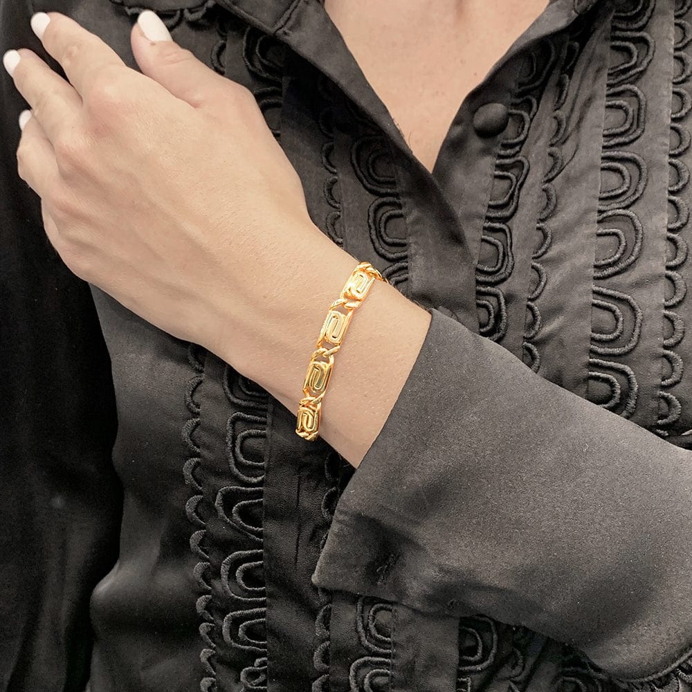 Flexible bracelet in yellow gold. - . Görsel