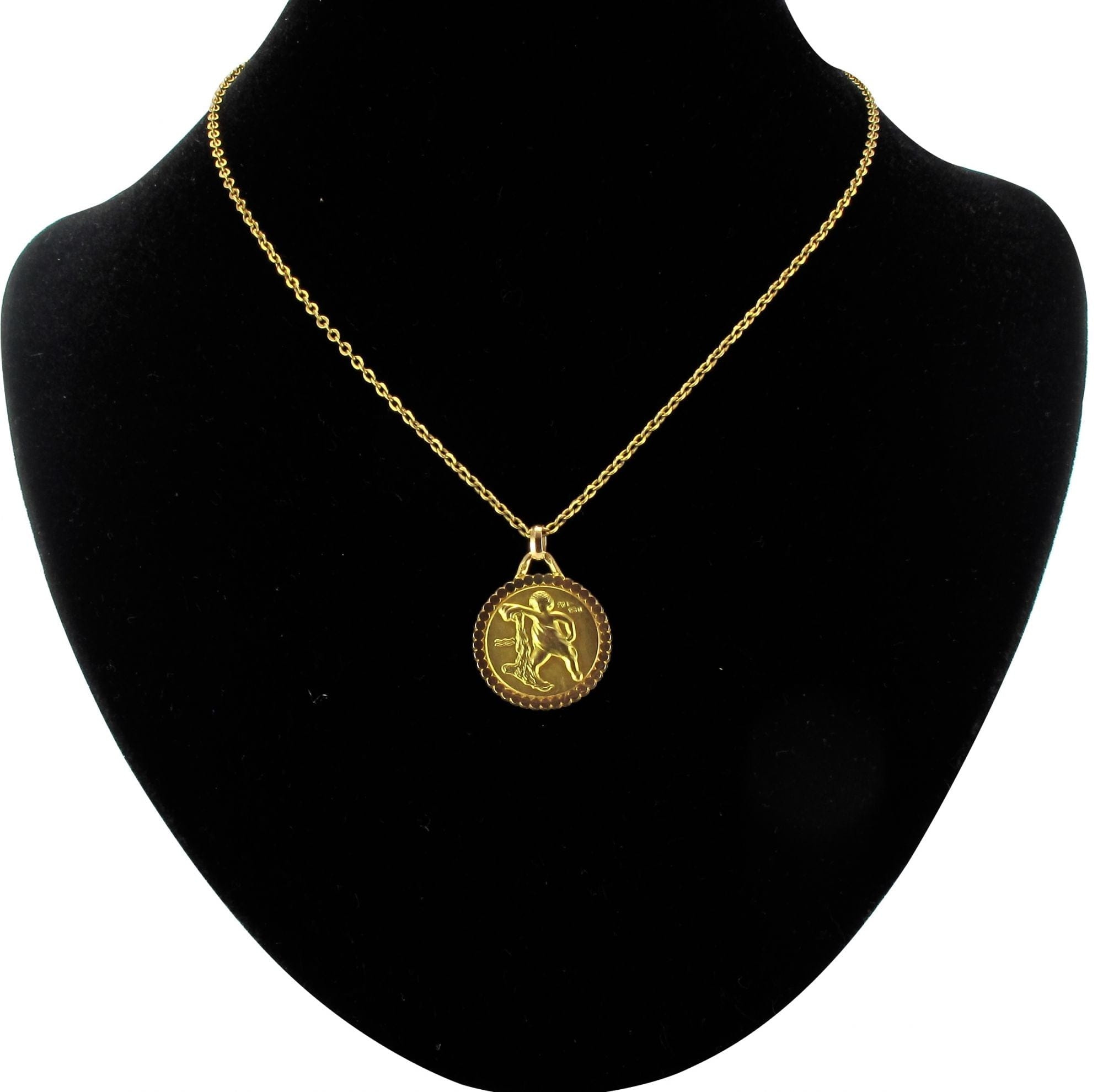 Aquarius astrological sign medal - . Görsel