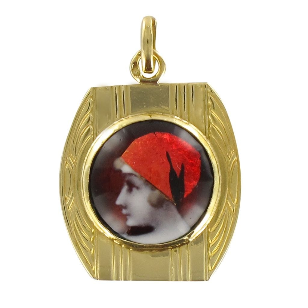 Limoges gold and enamel medal - . Görsel