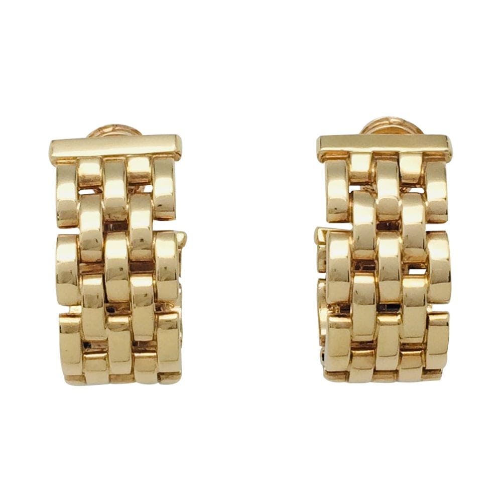 Earrings Cartier panther link in yellow gold. - . Görsel