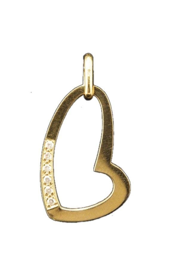 Diamond heart pendant - . Görsel