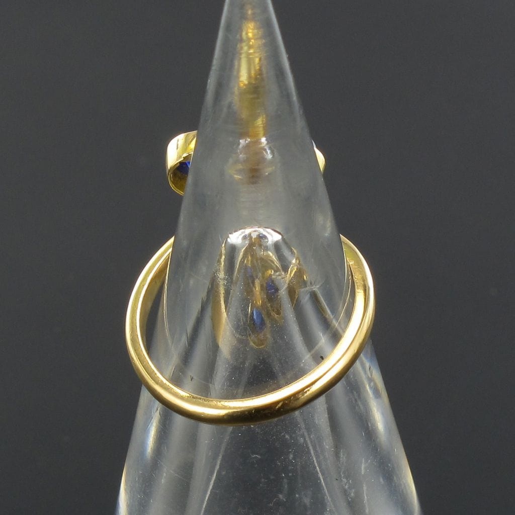 Modernist sapphire diamond ring - . Görsel