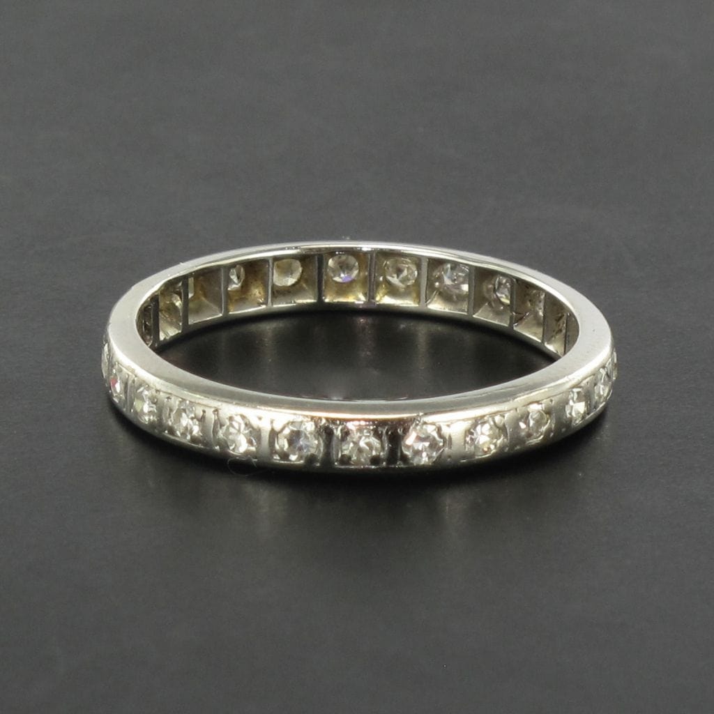 Wedding ring platinum diamonds - . Görsel