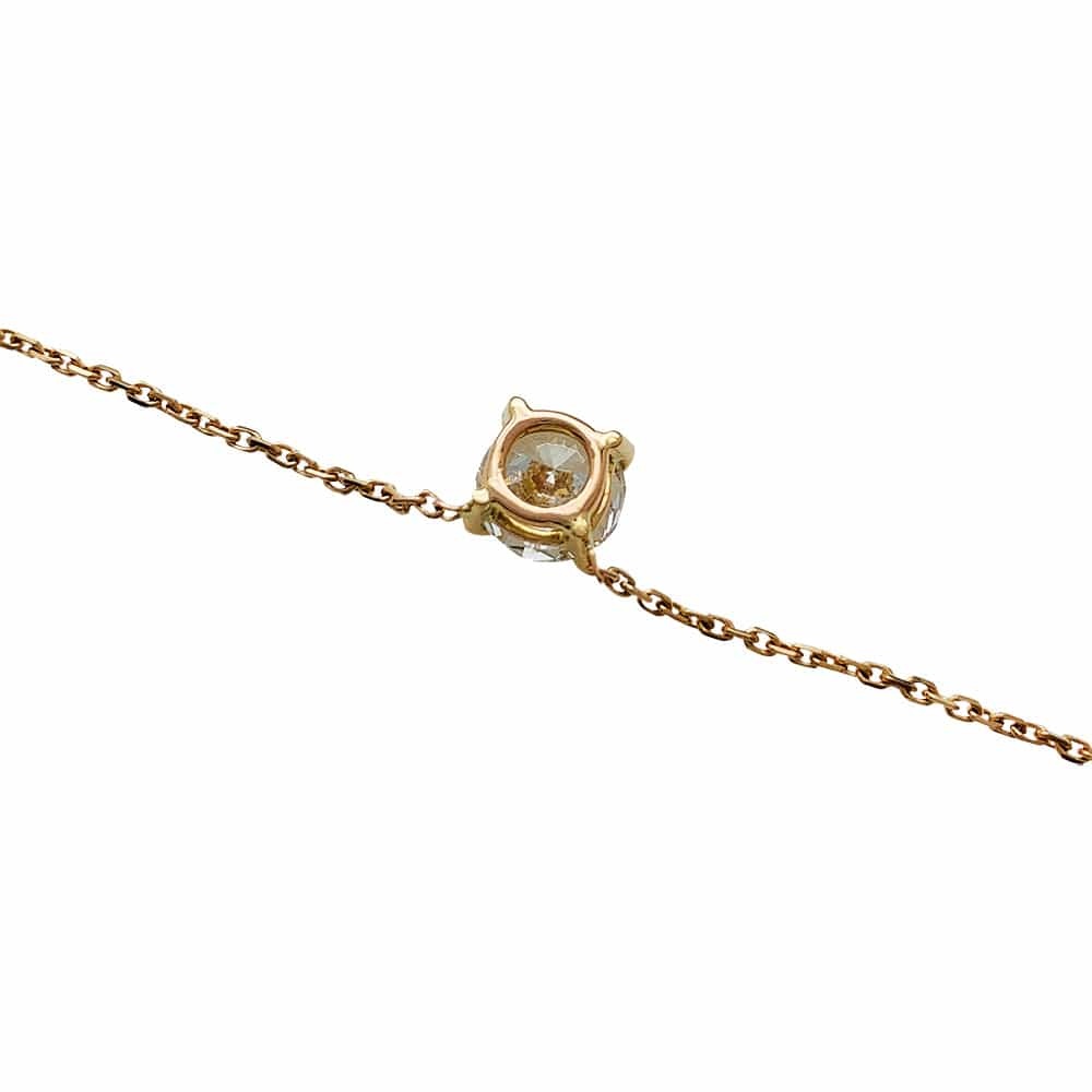 1.04 carat diamond solitaire necklace in rose gold. - . Görsel