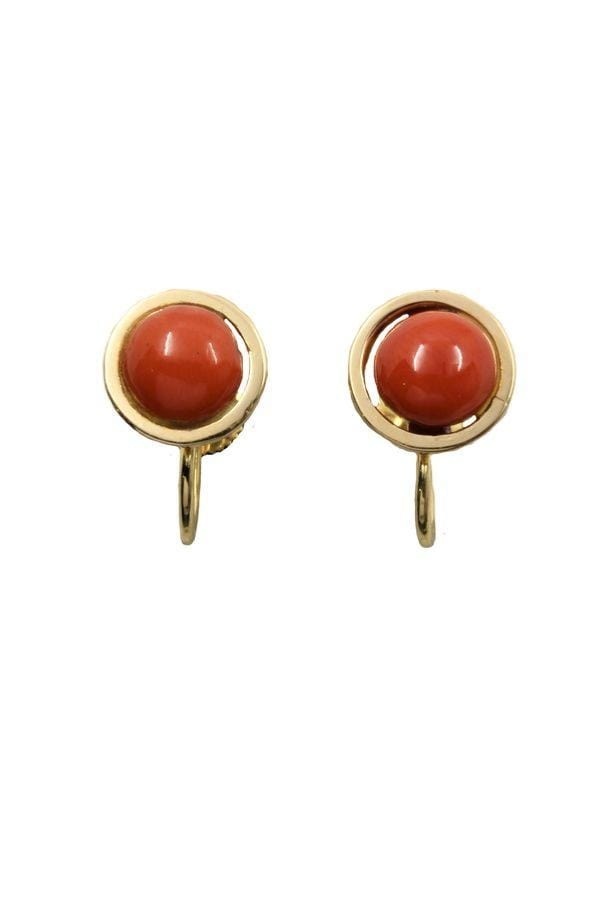 Coral earrings - . Görsel