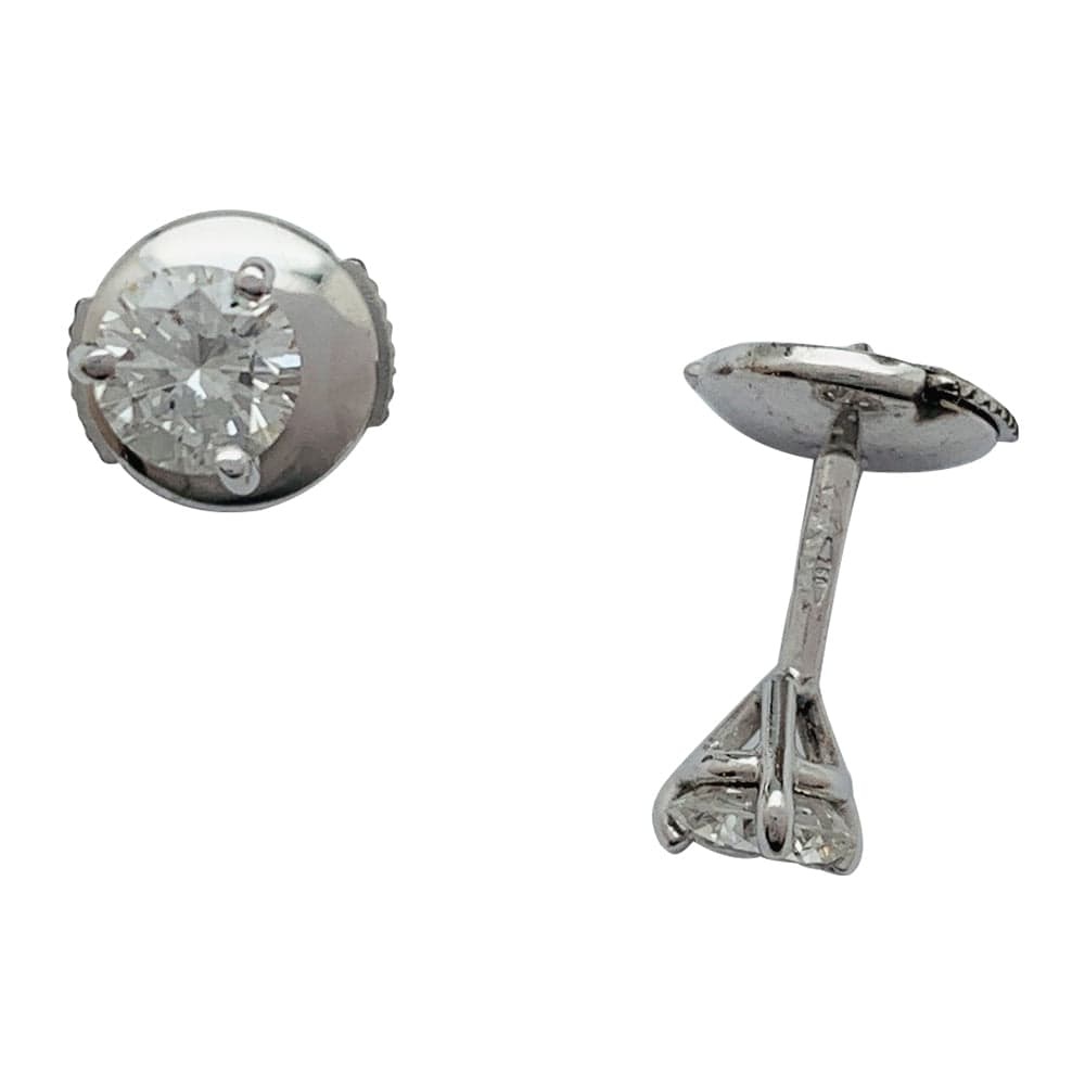 White gold earrings, diamonds. - . Görsel