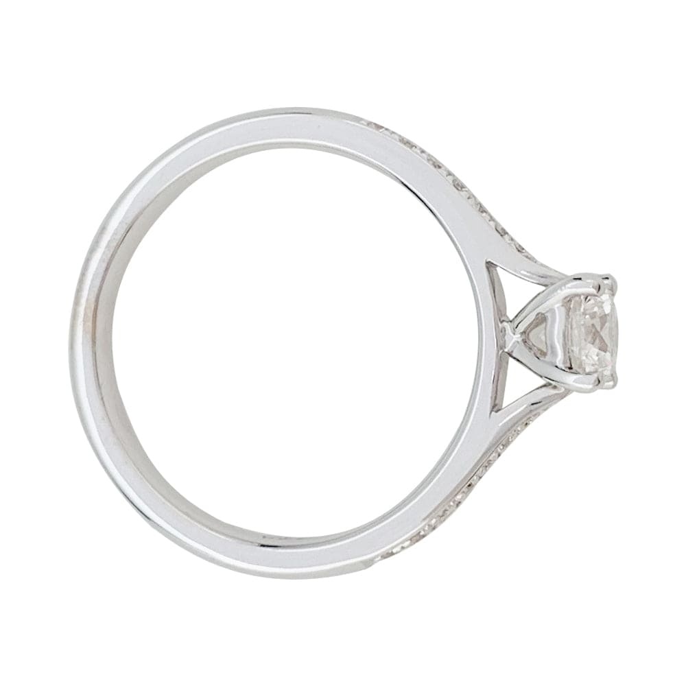 Solitaire ring in white gold, diamond 0.51 ct. - . Görsel