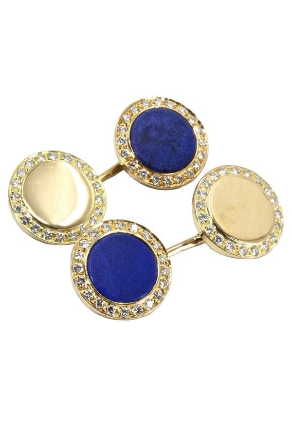 Lapis lazuli and diamond cufflinks - . Görsel