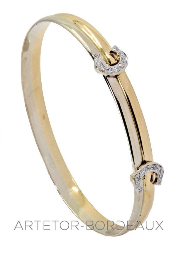 Double C Bracelet Cartier Yellow & White Gold - . Görsel