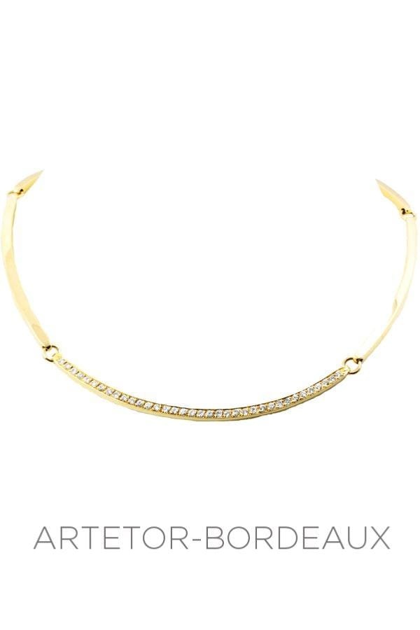 Semi-rigid diamond necklace - . Görsel