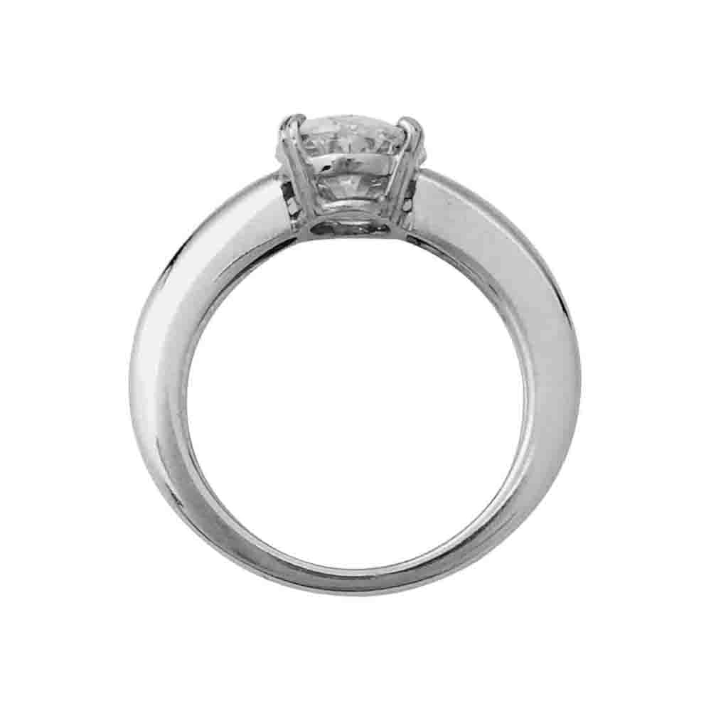 Bangle ring in white gold, 2.29 ct oval diamond, H/SI1 - . Görsel