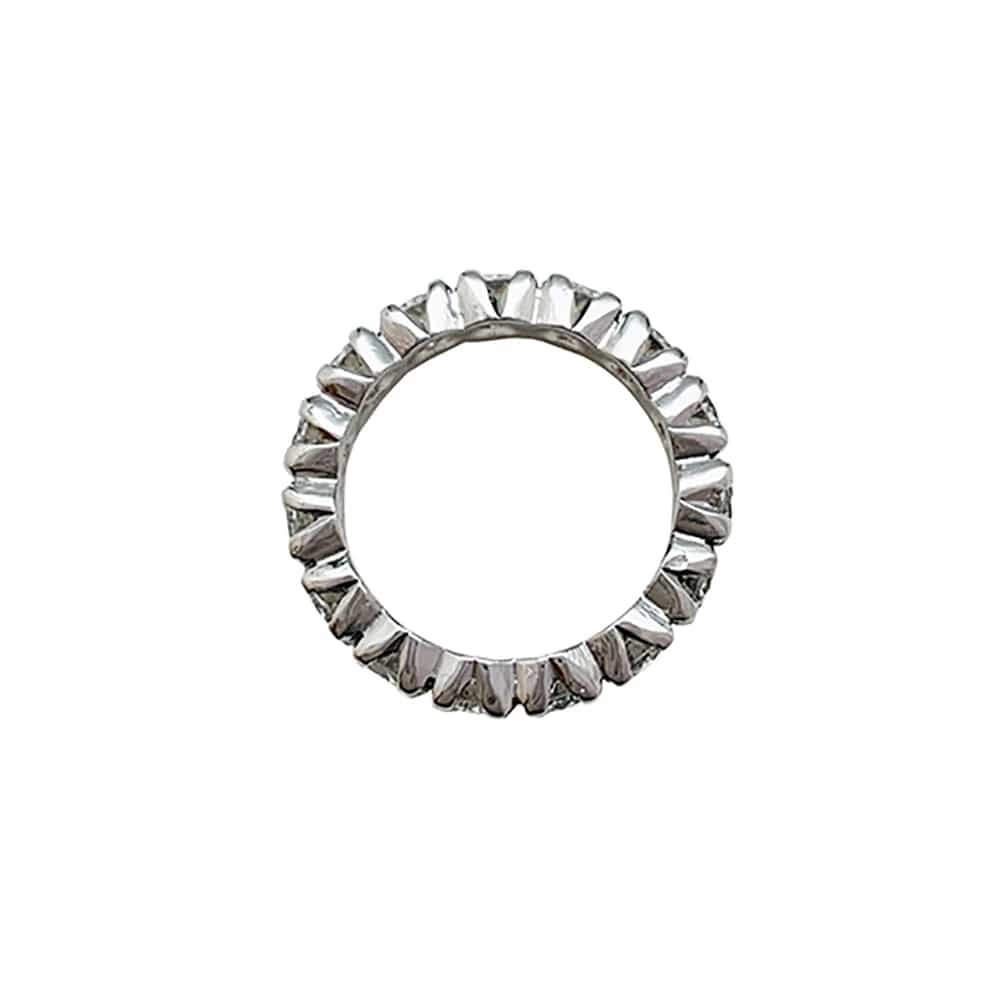 Full circle wedding ring in white gold. - . Görsel