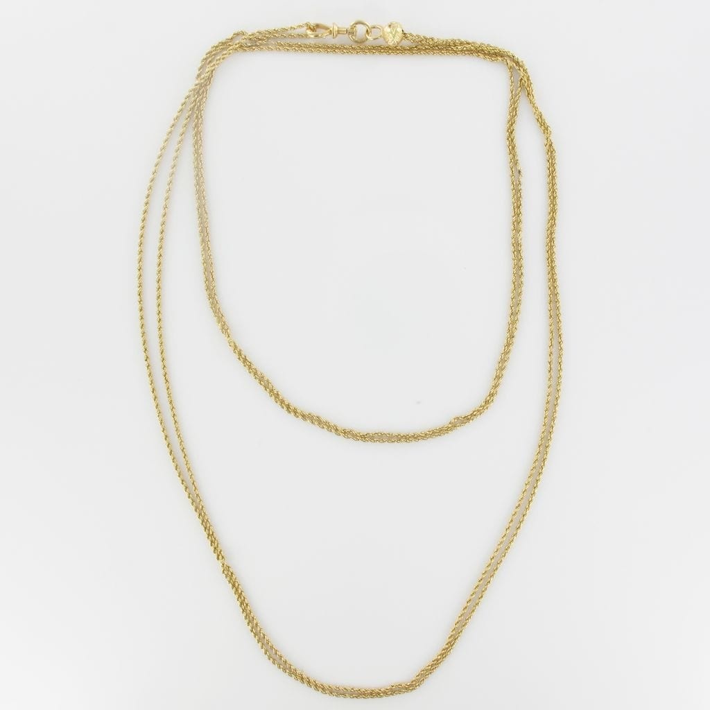 Old twisted mesh necklace - . Görsel