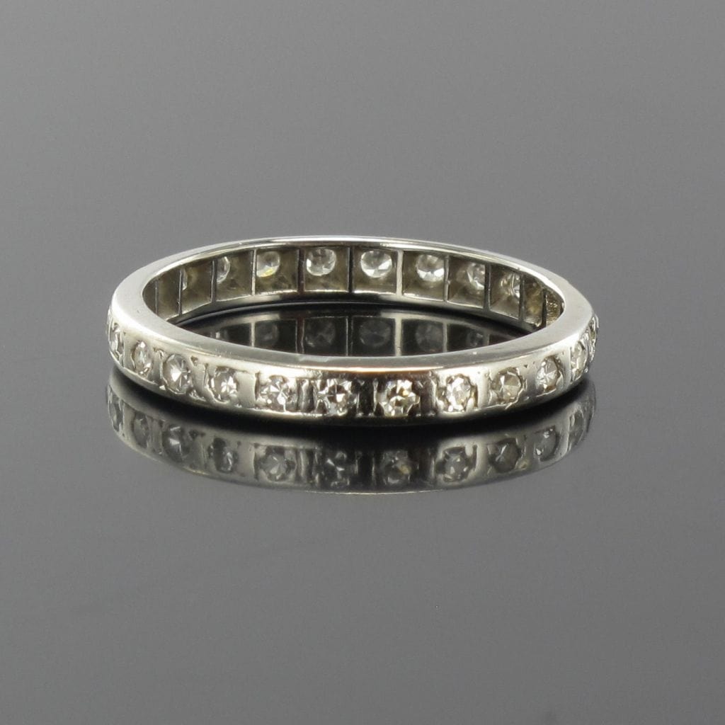 Wedding ring platinum diamonds - . Görsel