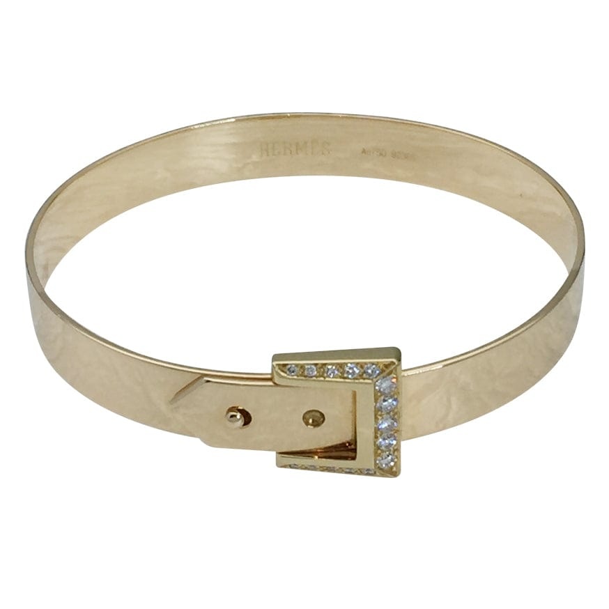 Hermès bracelet, “Boucle d’or”, yellow gold, diamonds. - . Görsel