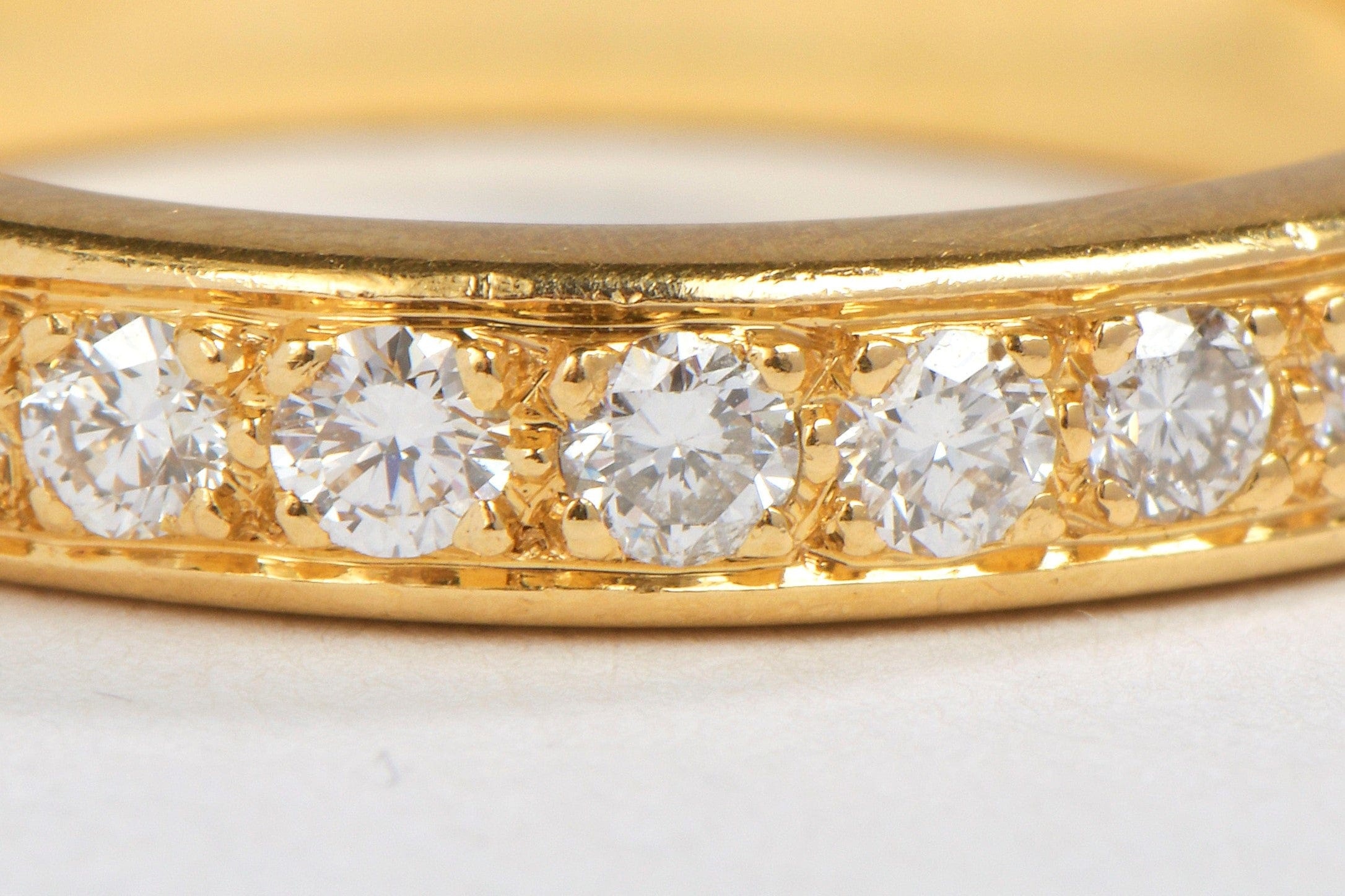 Yellow Gold Diamond Alliance Ring - . Görsel