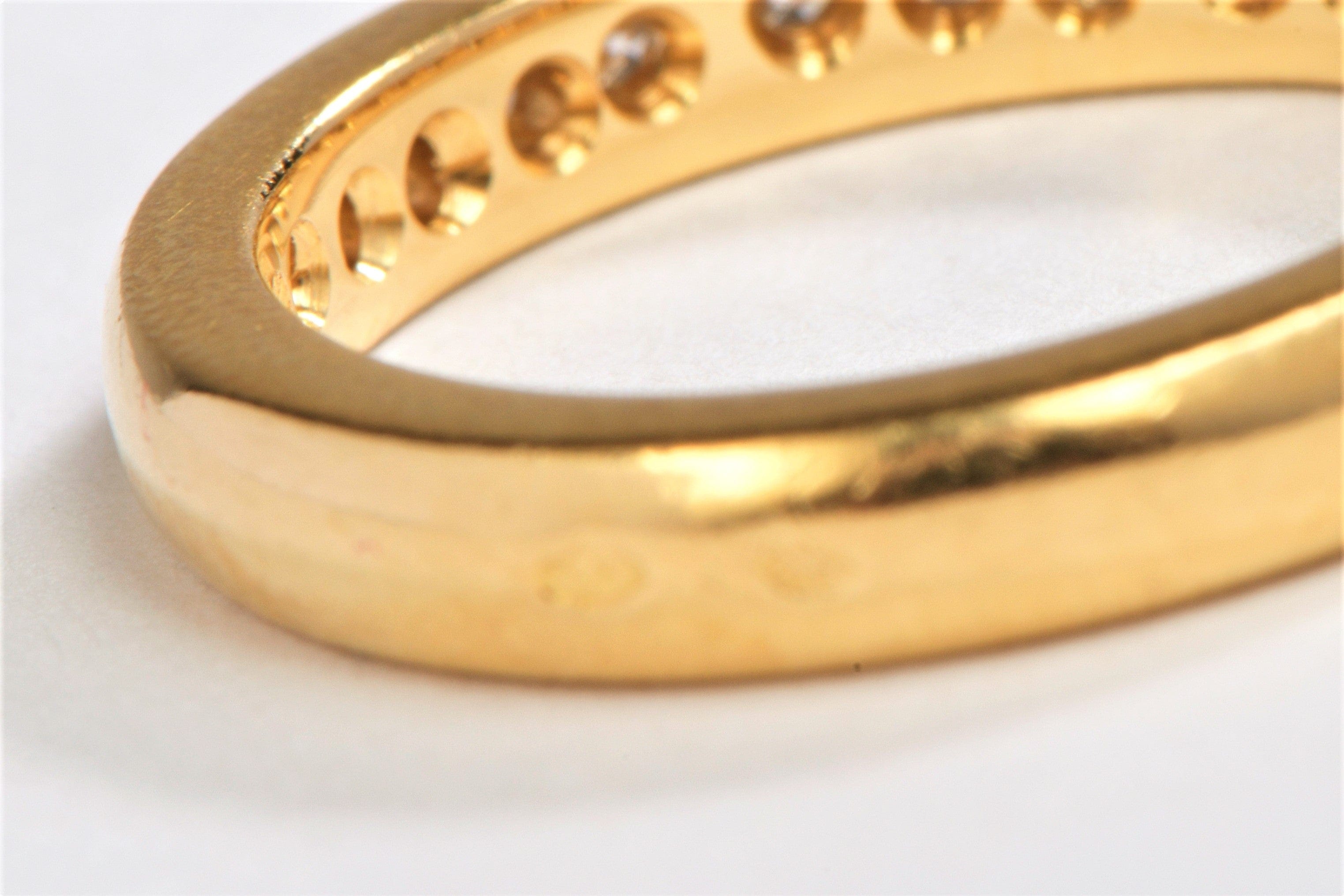 Yellow Gold Diamond Alliance Ring - . Görsel