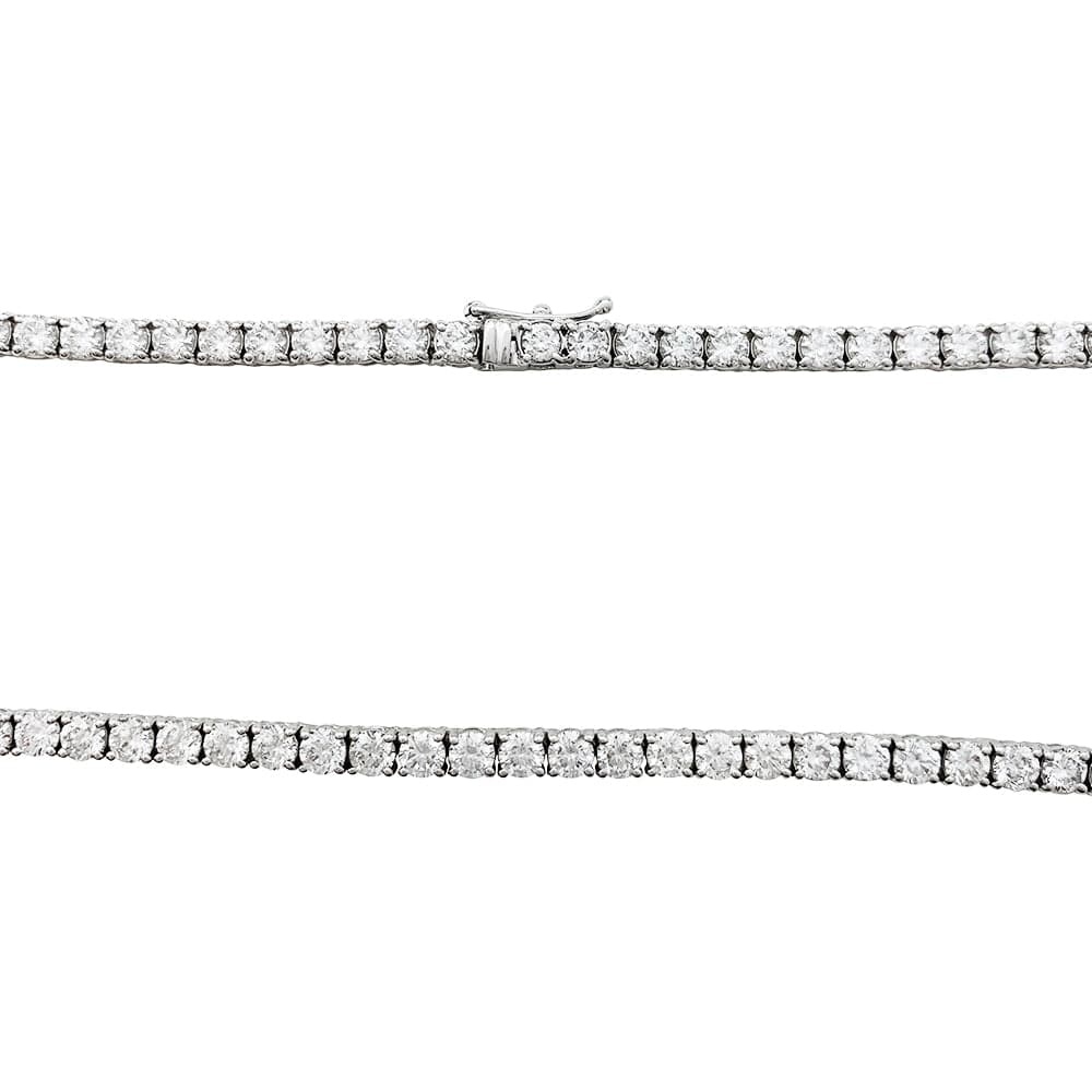 Diamond river necklace in white gold. - . Görsel