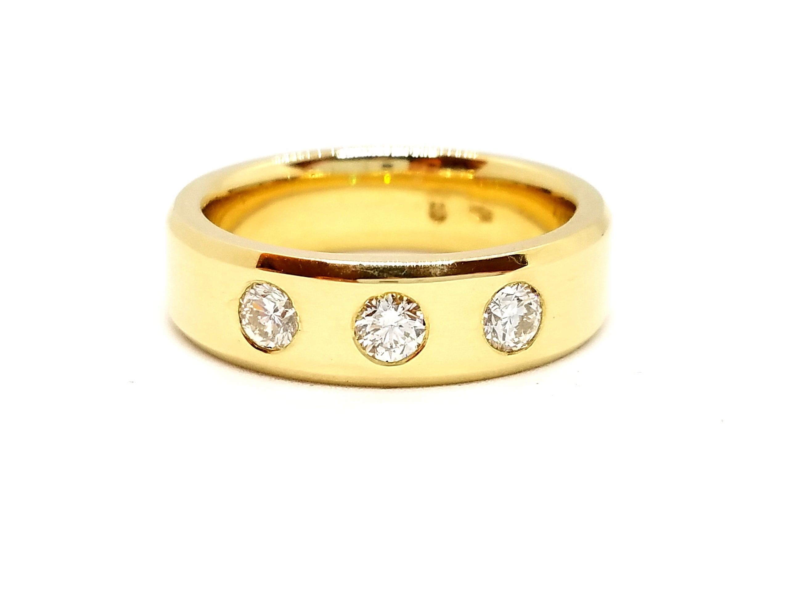 Yellow Gold Diamond Ring - . Görsel