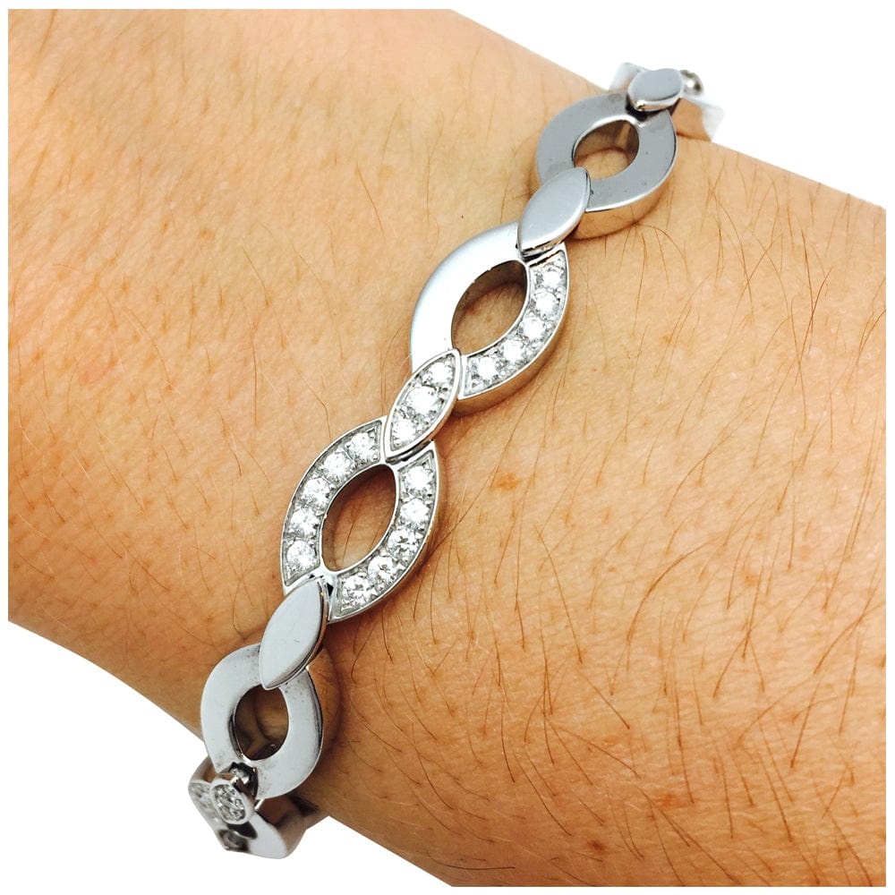 Bracelet Cartier in white gold, “Diadéa” model, diamonds. - . Görsel