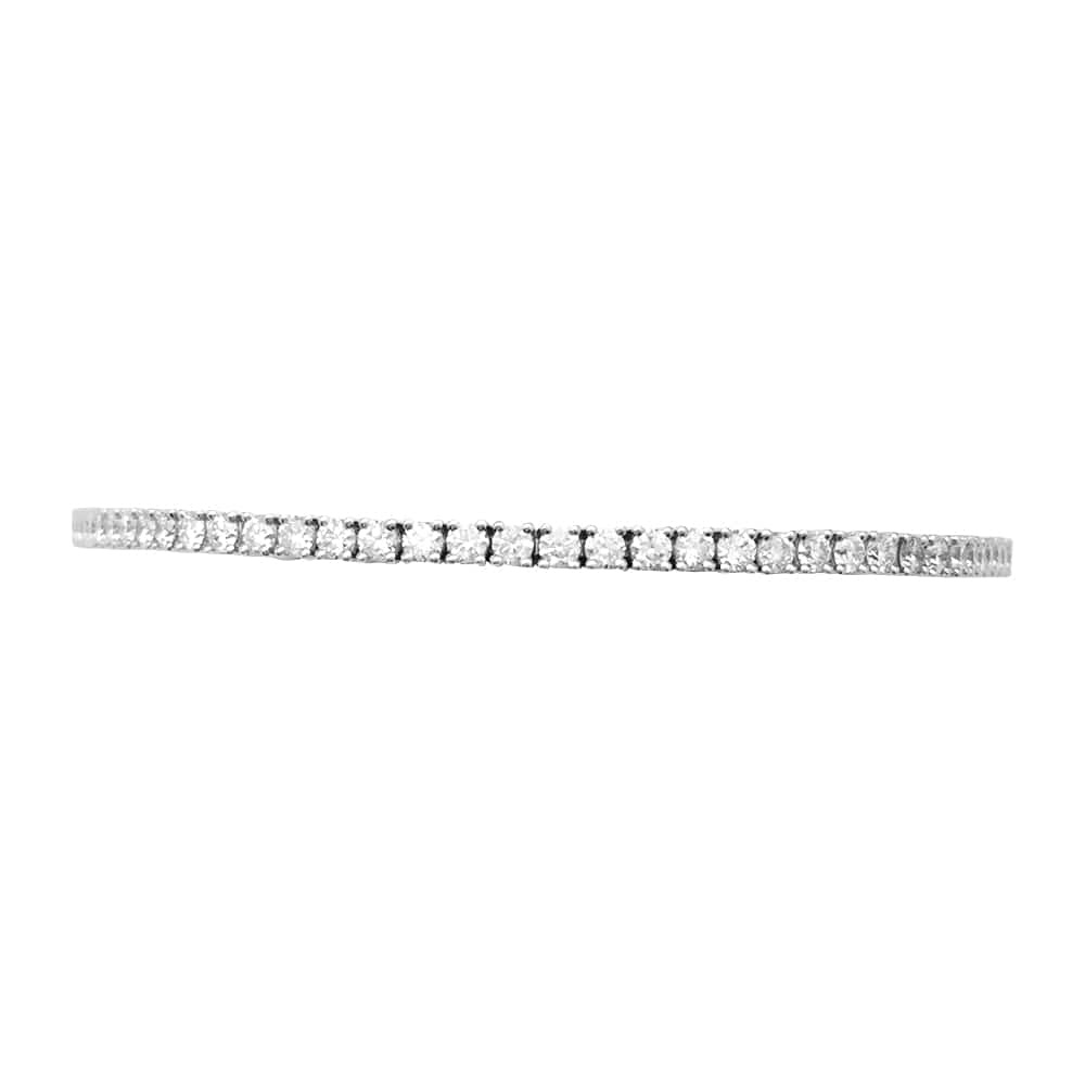 Line bracelet in white gold, diamonds. - . Görsel