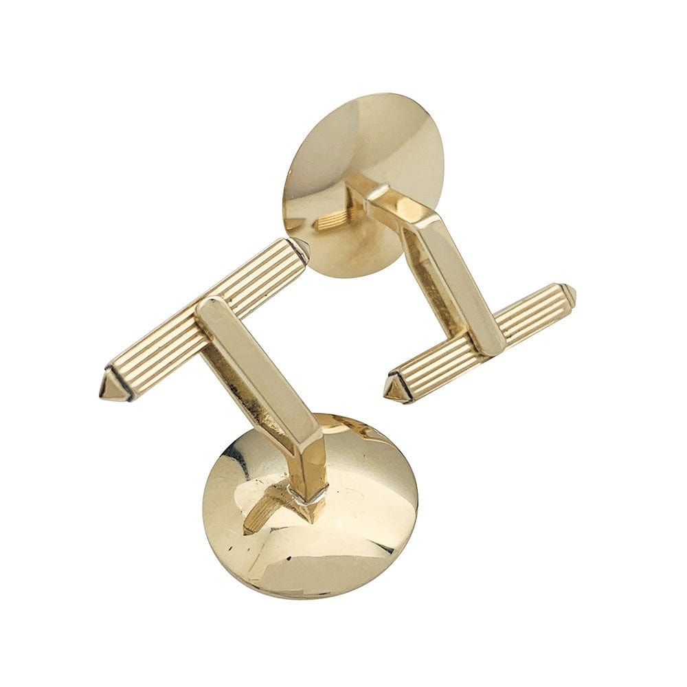Yellow gold and diamond cufflinks. - . Görsel