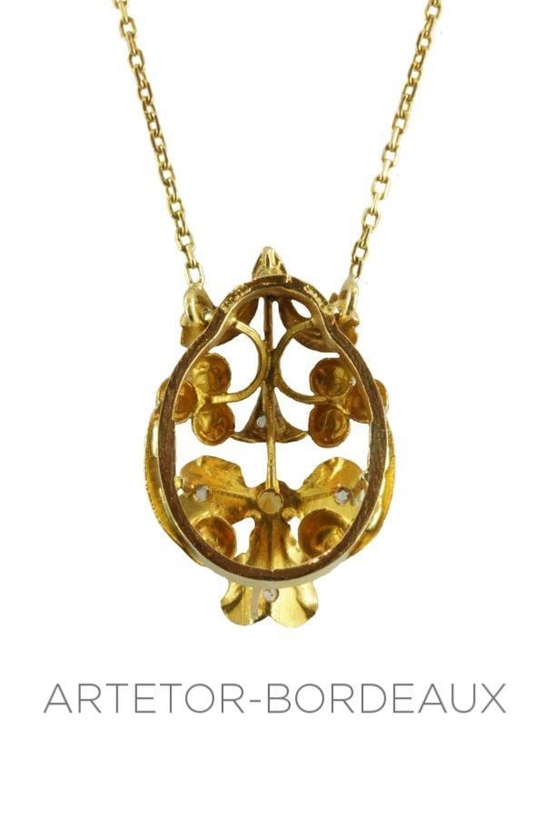 Art Nouveau necklace - . Görsel