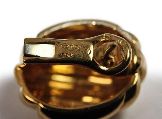 Yellow gold earrings Cartier - . Görsel