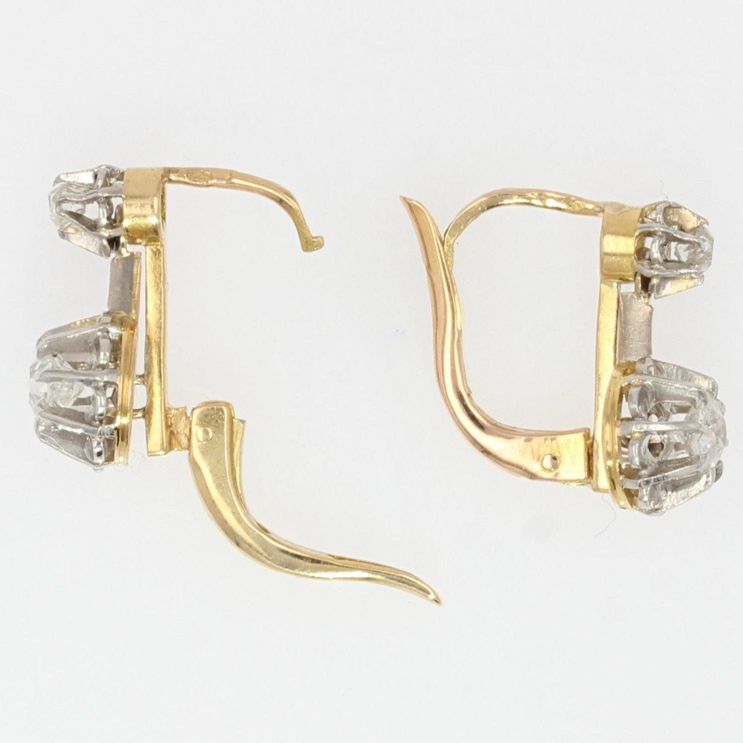 Old trembling diamond earrings - . Görsel