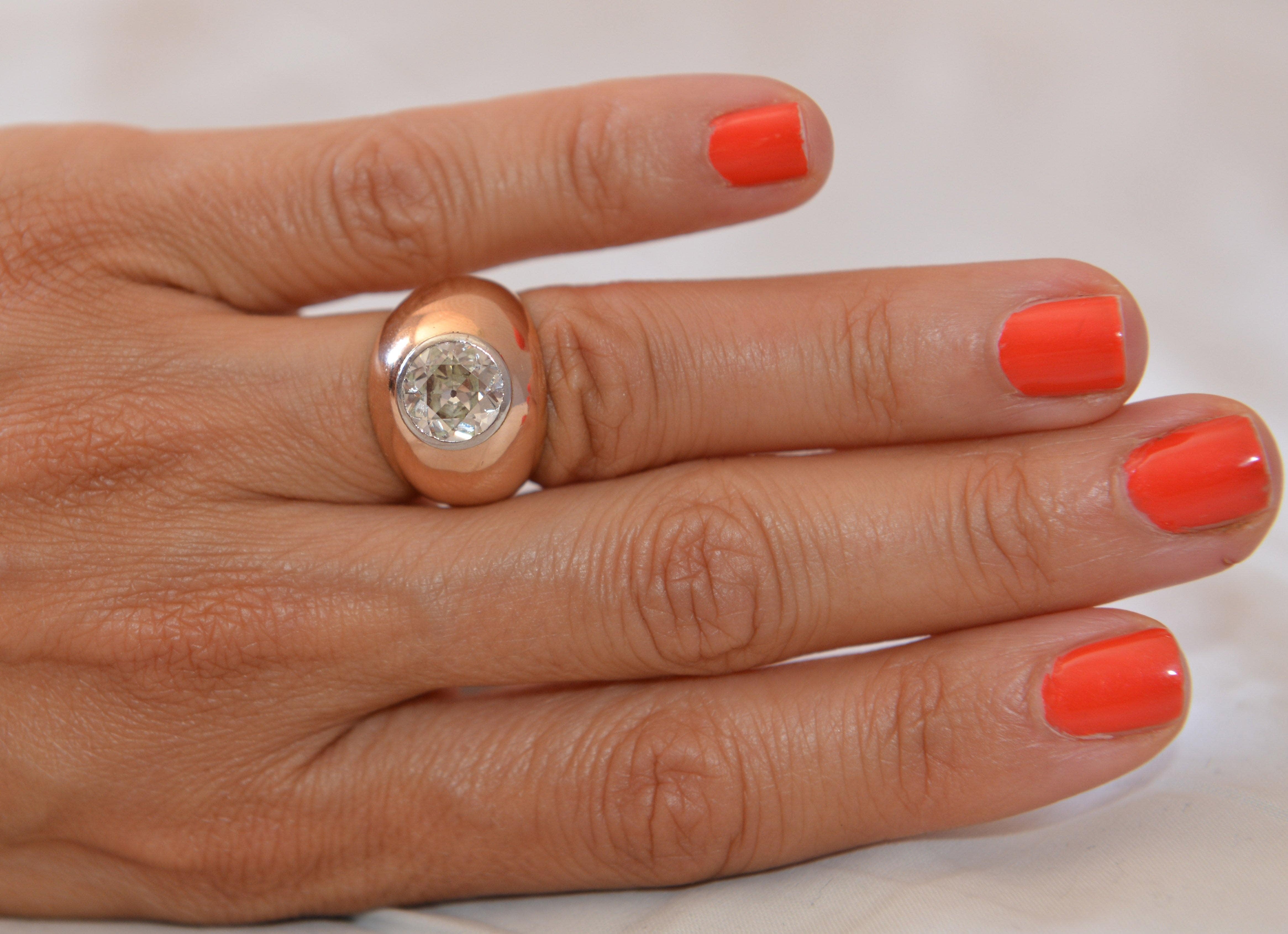 Solitaire bangle ring - . Görsel