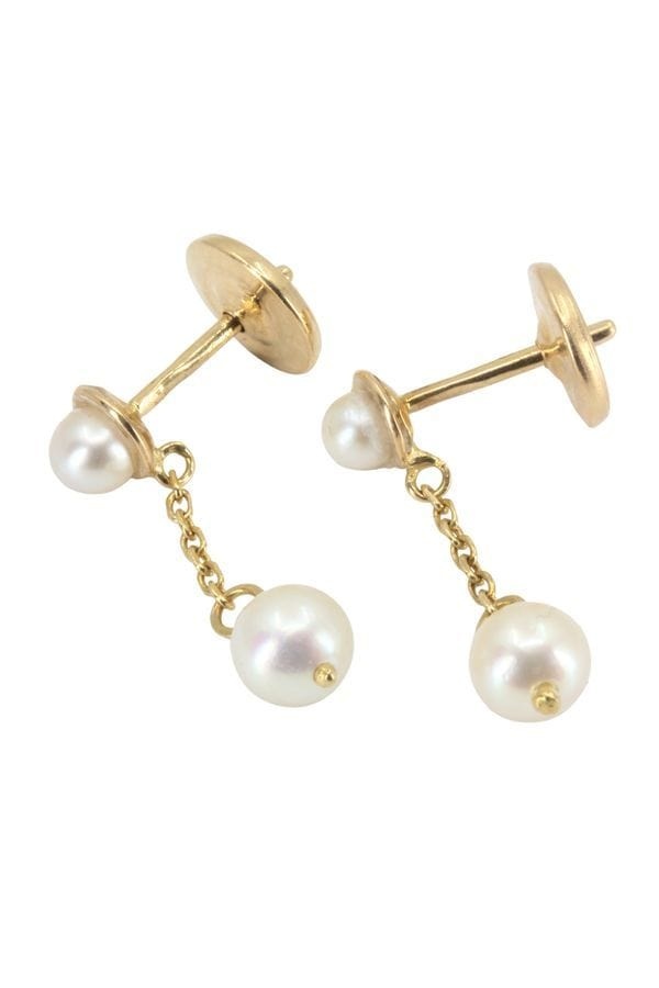 PEARL PENDANT EARRINGS - . Görsel