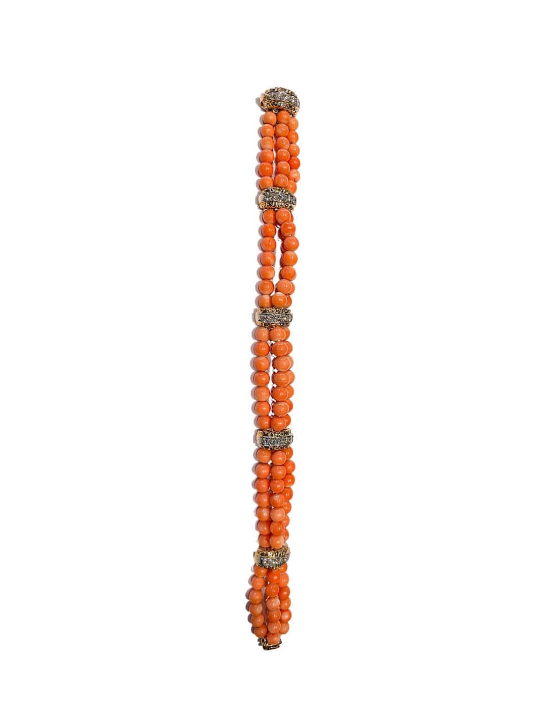 Van Cleef & Arpels - Yellow gold bracelet, coral pearls and diamonds, 1970s - . Görsel