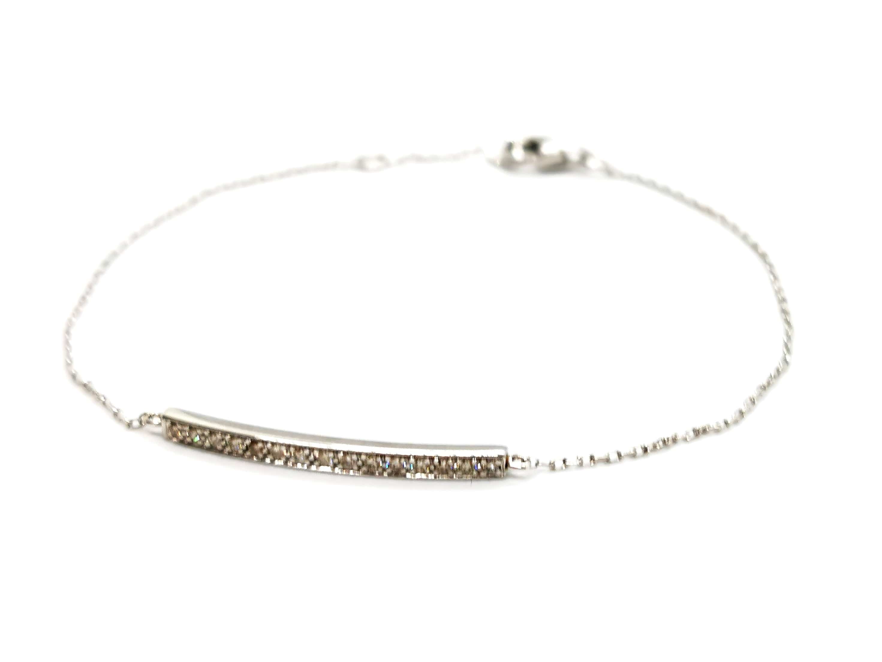 White Gold Diamond Bracelet - . Görsel