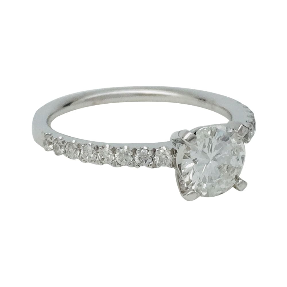 Solitaire ring in white gold, diamond 0.71 carat G/SI1. - . Görsel