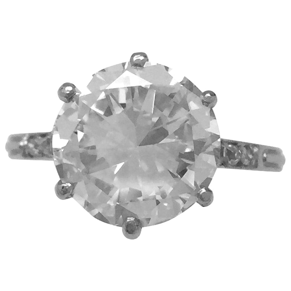 Solitary in platinum, 3.09 carat diamond I/VVS1 - . Görsel