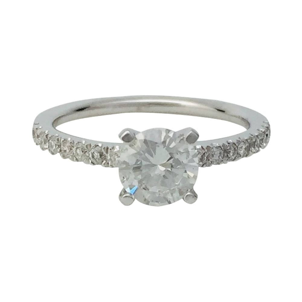 Solitaire ring in white gold, diamond 0.71 carat G/SI1. - . Görsel